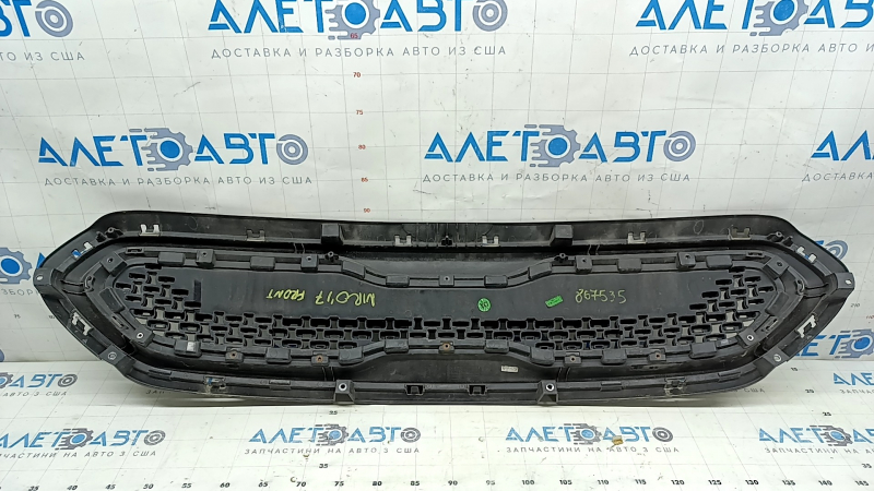 Решетка радиатора grill Kia Niro 17-19 HEV, PHEV без радара, хром+черн глянец, песок, царапины