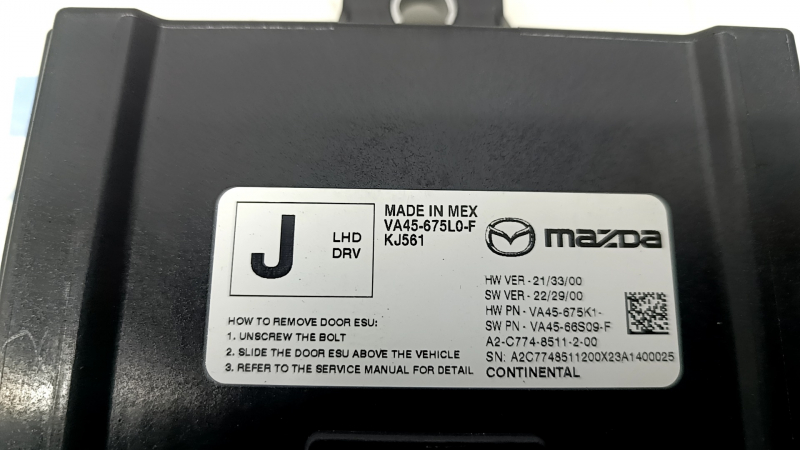 MODUL DE CONTROL AL RECEPTORULUI RADIO Mazda CX-50 23-25