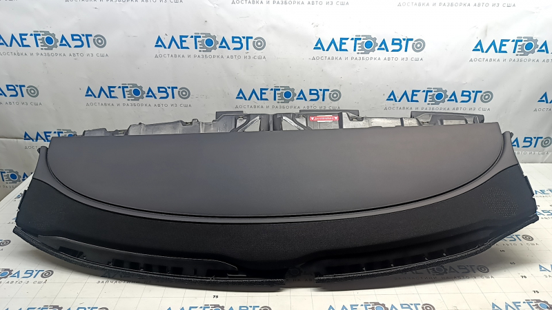 Торпедо передняя панель с AIRBAG Tesla Model 3 18- кожа черная, с накладкой под динамики, ржавый пиропатрон