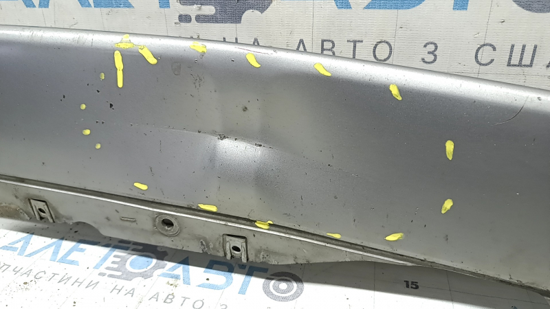 Накладка губы переднего бампера Ford Edge 19-24 серая, царапины, песок, примята