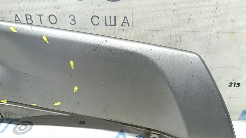 Накладка губы переднего бампера Ford Edge 19-24 серая, царапины, песок, примята