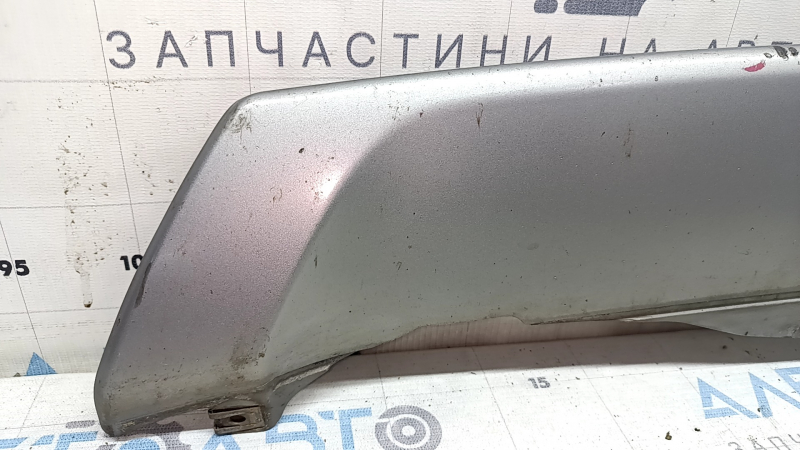 Накладка губы переднего бампера Ford Edge 19-24 серая, царапины, песок, примята