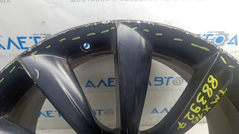 Диск колесный R22x10J ET35 Tesla Model X 16-21 черный, бордюрка