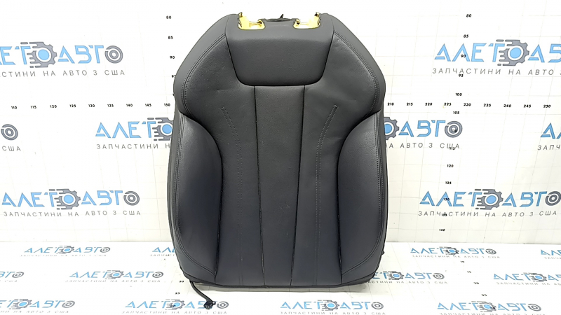 Tapițerie spătar scaun pasager Audi A4 B9 17-19, piele bej, încălzită, lovită