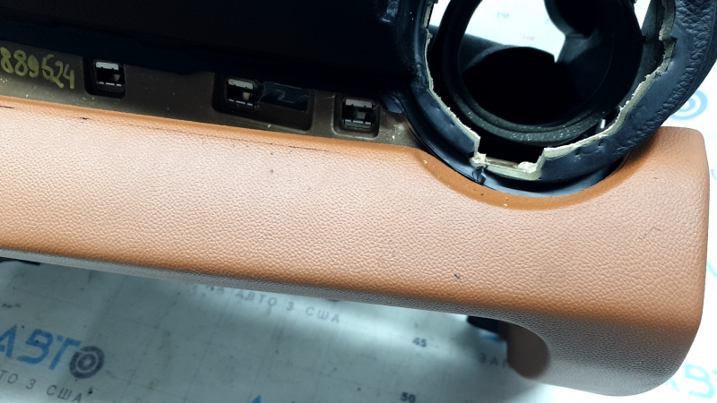 Торпедо передняя панель с AIRBAG Alfa Romeo Giulia 20-23 черно-коричневая, под чистку, царапины на пластике