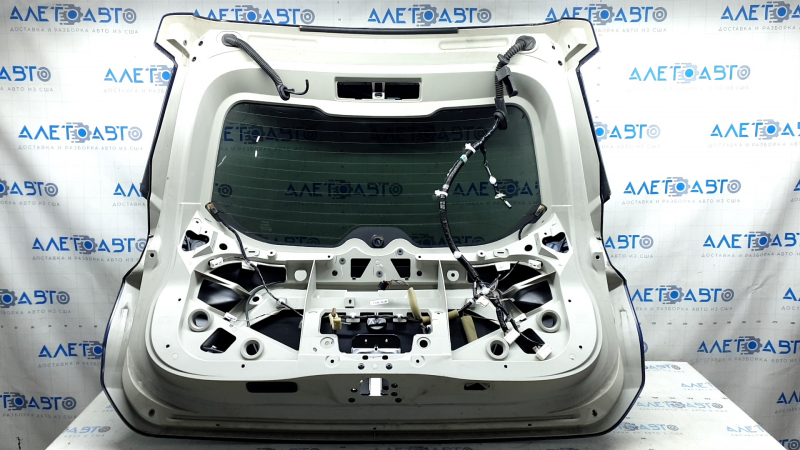 Дверь багажника голая со стеклом Nissan Rogue 14-18 под электропривод, синий RBY, царапины