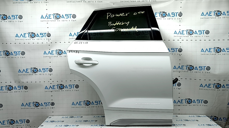 Дверь в сборе задняя правая Audi Q5 80A 18-24 keyless, тонировка, белый LY9C