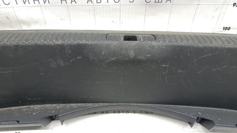 Накладка проема багажника Audi A4 B9 17-20 черная, царапины, потерта