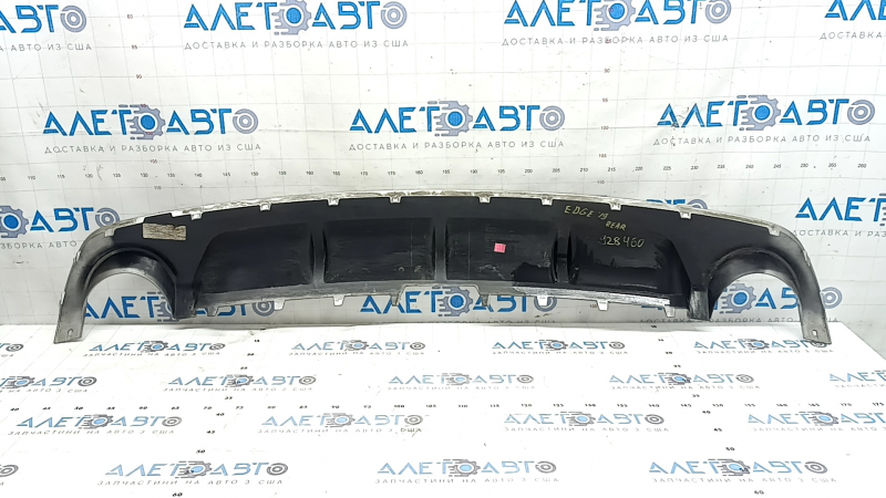 Накладка губы заднего бампера Ford Edge 19-24 серая, без фаркопа, царапины