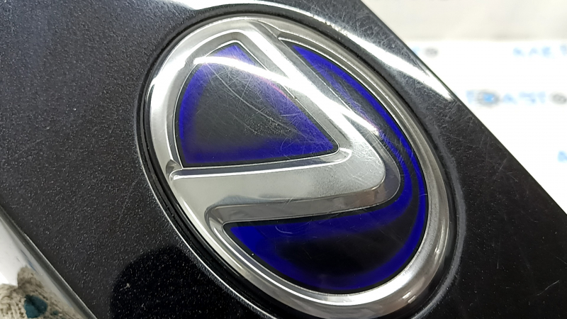 Накладка двери багажника Lexus CT200h 16-17 с эмблемой, под камеру, царапины на эмблеме