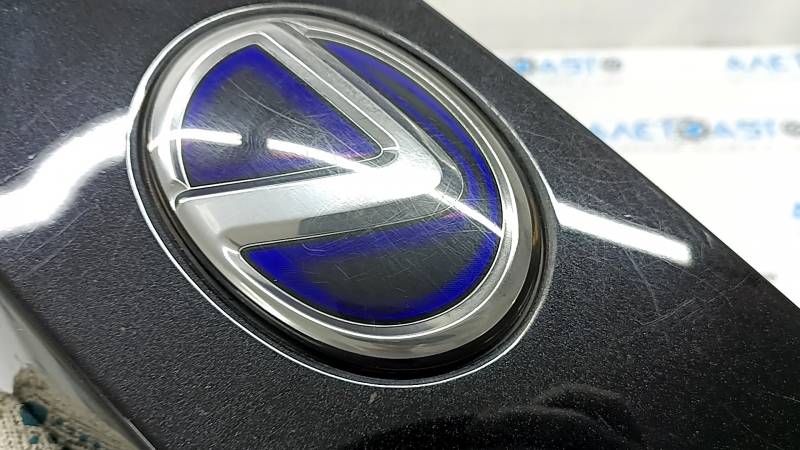 Накладка двери багажника Lexus CT200h 16-17 с эмблемой, под камеру, царапины на эмблеме