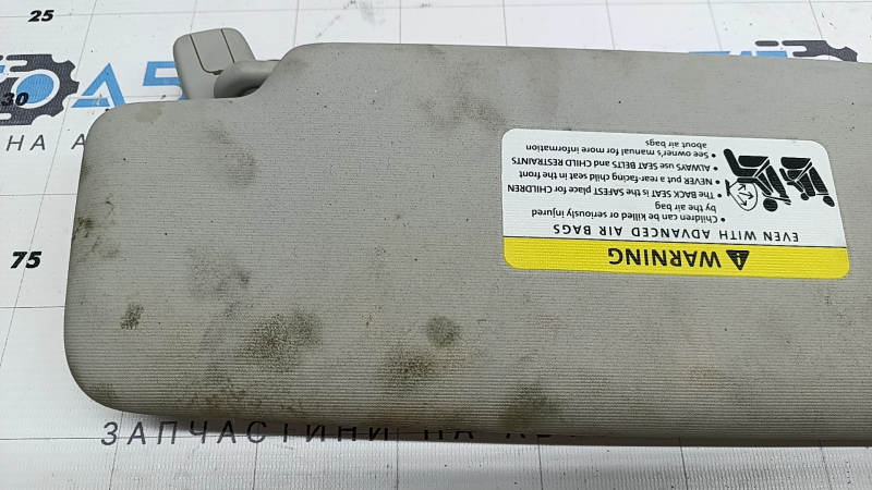 Parasolar dreapta pentru VW Tiguan 2009-2017, gri, fără cârlig, curățabil chimic