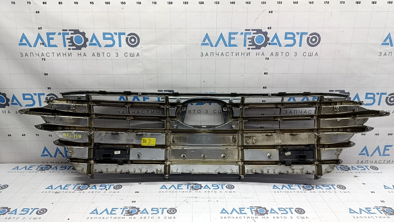 Решетка радиатора grill Hyundai Sonata 20-23 HEV хром, незаводские отверстия