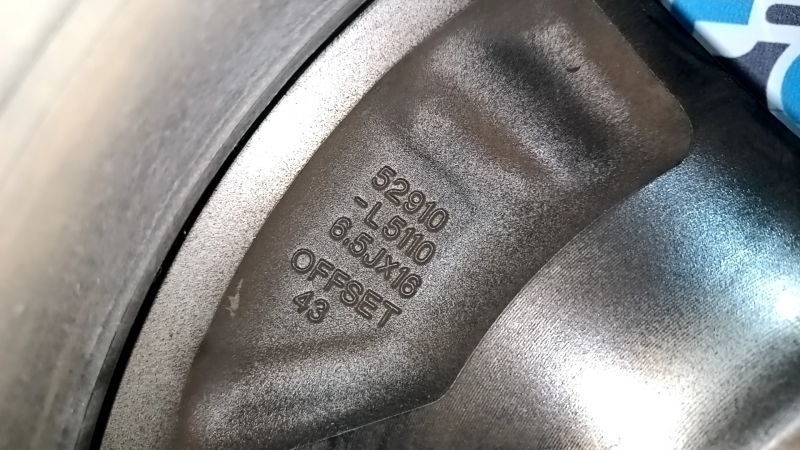 Диск колесный R16 x 6.5J ET43 Hyundai Sonata 20-23 HEV бордюрка