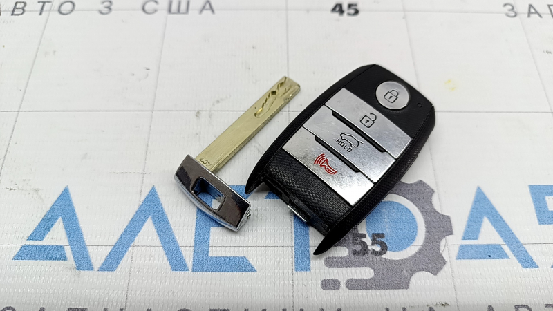 Ключ Kia Niro 17-22 HEV, PHEV Smart key, 4 кнопки, потерт, царапины