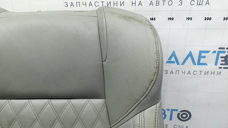 Обшивка спинки пассажирского сиденья Mitsubishi Outlander 22-26 кожа серая, с подогревом