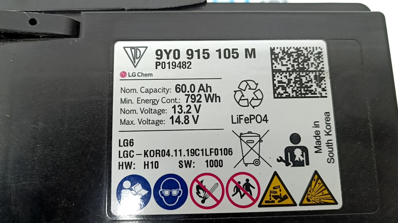 Baterie Porsche Cayenne de 12V 19-26 LiFePO4, noiembrie 2019