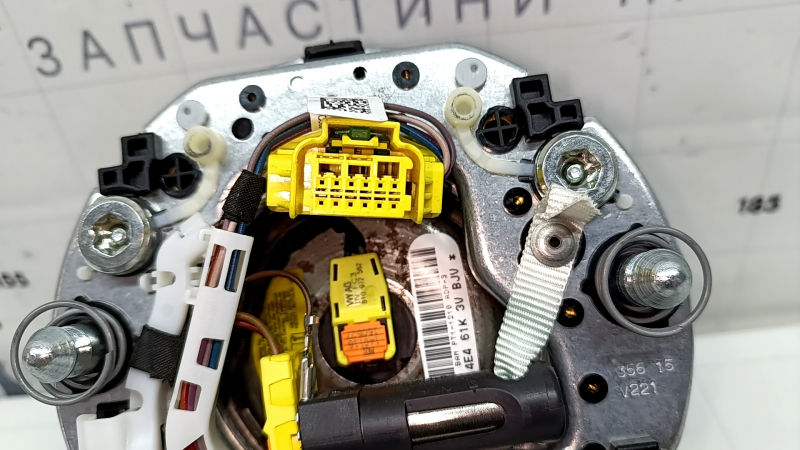 Подушка безопасности airbag в руль водительская Audi A6 C7 16-18 рест коричневый, царапины