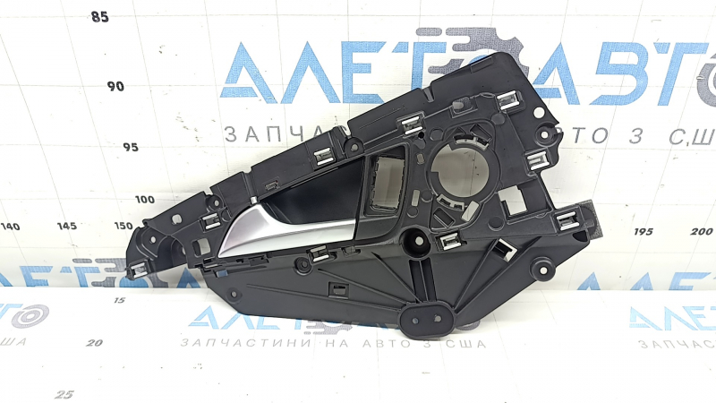 Mâner interior ușă spate stânga pentru Audi A6 C7 12-18, negru cu crom, iluminat din spate, zgârieturi