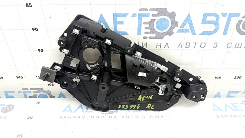 Mâner interior ușă spate stânga pentru Audi A6 C7 12-18, negru cu crom, iluminat din spate, zgârieturi