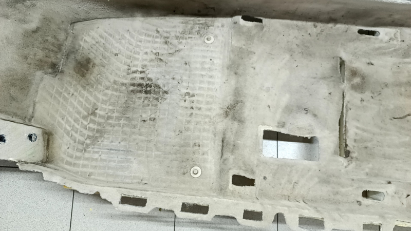 Covoraș de podea bej pentru Audi A6 C7 12-18, curățabil chimic, spumă ruptă, model cu solzi