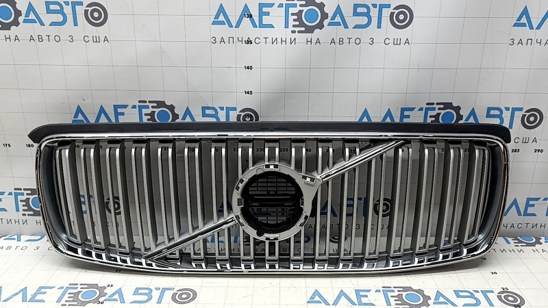 Grila radiatorului cu emblema Volvo XC90 16-19 gri, contur cromat, fără cameră