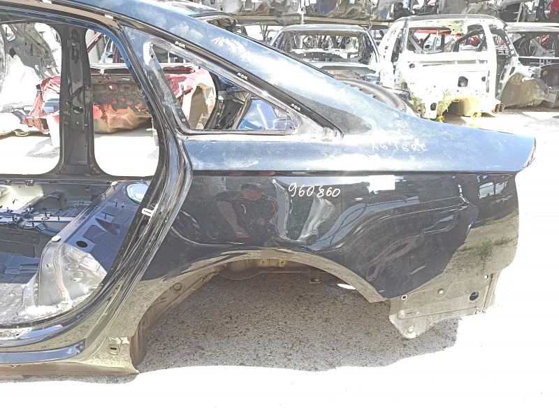 Aripă spate stânga Audi A6 C7 12-18 pe caroserie, negru, partea din spate