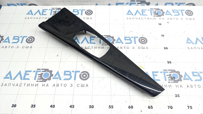 Ornament consolă centrală pentru joystick multimedia pentru BMW 3 F30 12-18, finisaj lemn închis, zgârieturi