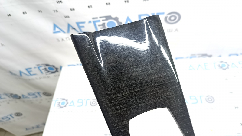 Ornament consolă centrală pentru joystick multimedia pentru BMW 3 F30 12-18, finisaj lemn închis, zgârieturi