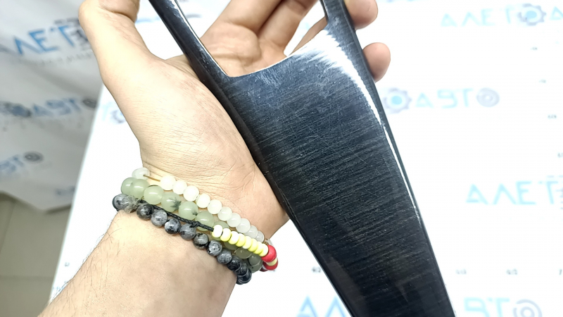 Ornament consolă centrală pentru joystick multimedia pentru BMW 3 F30 12-18, finisaj lemn închis, zgârieturi
