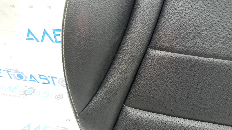 Tapițerie pernă scaun pasager Mercedes GLC 16-22, piele neagră cu cusături gri, încălzită, curățabilă chimic