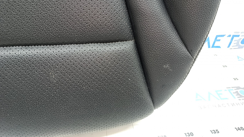 Tapițerie pernă scaun pasager Mercedes GLC 16-22, piele neagră cu cusături gri, încălzită, curățabilă chimic