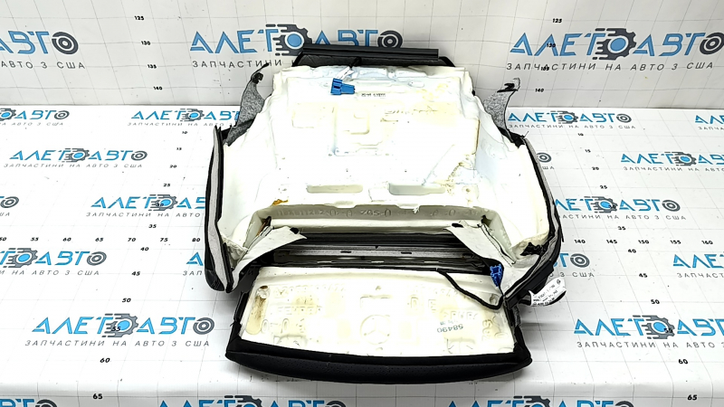 Tapițerie pernă scaun șofer Mercedes GLC 16-22, piele neagră, cusături gri, perforație, încălzire, 2 părți, curățabilă