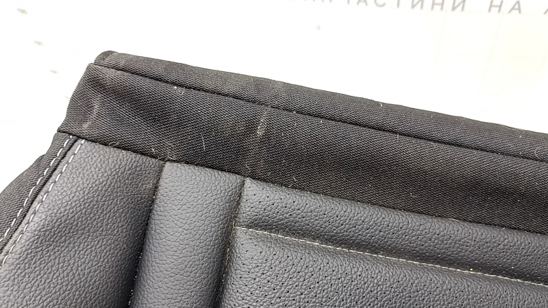 Tapițerie pernă scaun șofer Mercedes GLC 16-22, piele neagră, cusături gri, perforație, încălzire, 2 părți, curățabilă