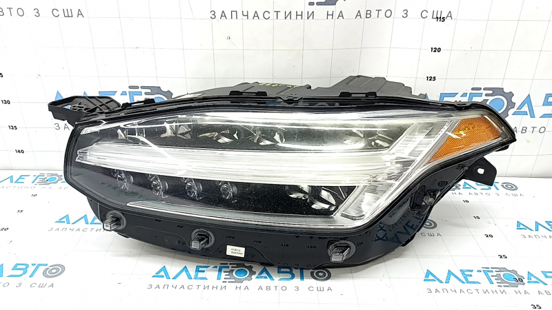 Ansamblu far față stânga pentru Volvo XC90 16-17 LED, lustruit, tip pânză de păianjen