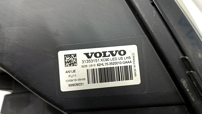 Ansamblu far față stânga pentru Volvo XC90 16-17 LED, lustruit, tip pânză de păianjen