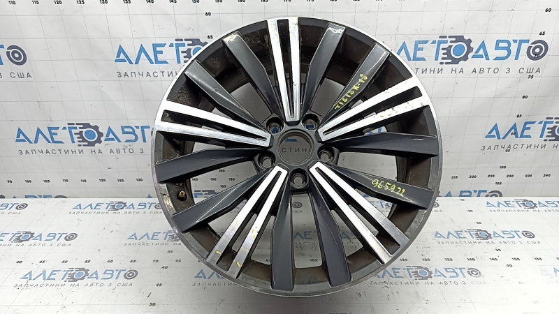 Jantă R18 x 7J ET43 VW Tiguan 18-24, culoare bordură ușoară