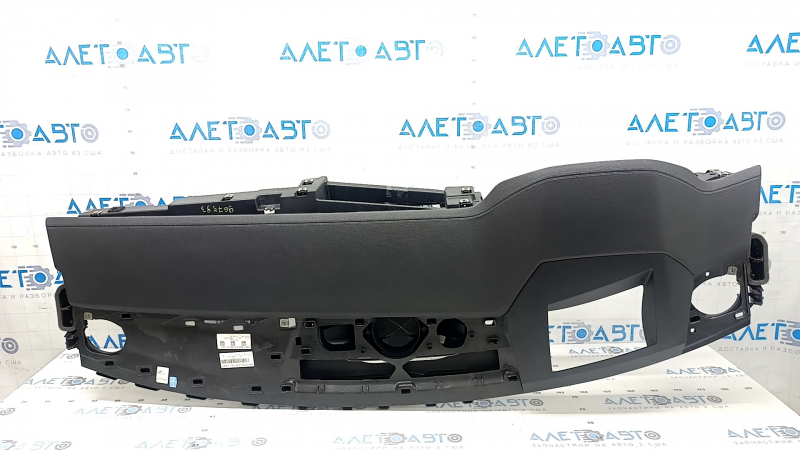 Торпедо передняя панель с AIRBAG Audi A6 C8 19-25 под проекцию, кожа черная, потерта, надрывы, ржавый пиропаторн