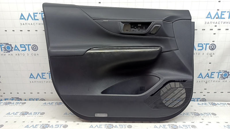 Panou ornamental ușă față stânga Toyota Venza 21-22 XLE, Limited neagră, piele, scaun cu memorie, gri închis, fără butoane, zgârieturi