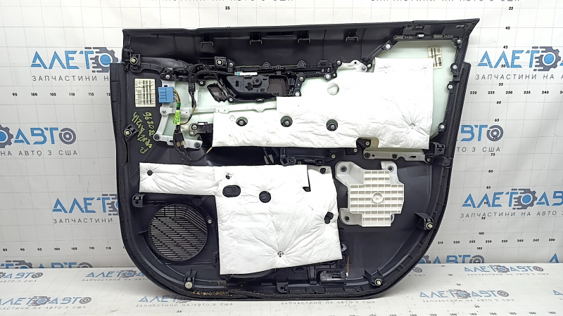 Panou ornamental ușă față stânga Toyota Venza 21-22 XLE, Limited neagră, piele, scaun cu memorie, gri închis, fără butoane, zgârieturi