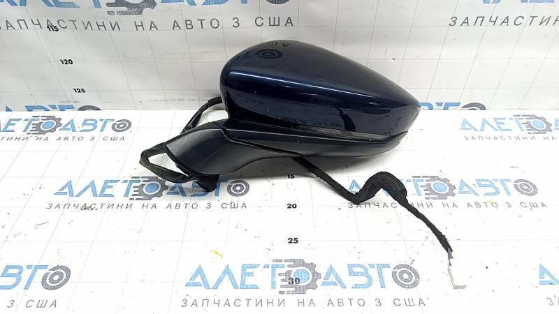Ansamblu oglindă retrovizoare stânga pentru Mazda 3 19-22 4D, 6 pini, semnalizare, încălzită, BSM, fabricație japoneză, albastru