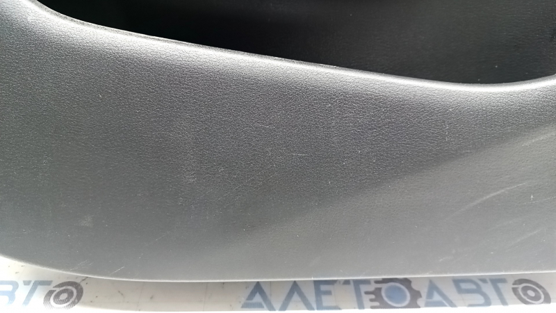 Обшивка двери карточка передняя левая Mazda 3 19-23 4d кожа черная, Japan built, с накладкой динамика и заглушкой ручки, подлокотник и вставка кожа черная, коричневая строчка, царапины