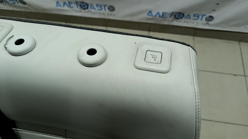 Bancheta stânga spate, rândul 2, Hyundai Santa Fe 2024-2026, cu airbag, piele gri, cu centură și cotieră, electrică, curățabil chimic