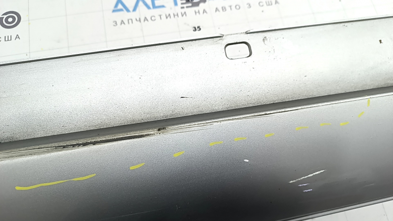 Prag stânga Mercedes W213 E 300/350 17-23 fără mulaje, pachet AMG, argintiu, uzat, vopsea exfoliată