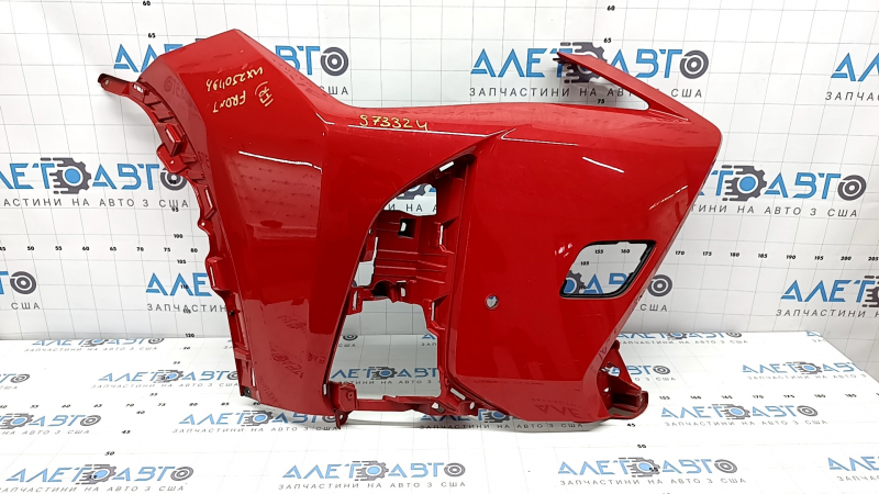 Bara față neaderentă, partea dreaptă, Lexus UX200 UX250h 19-24 F Sport, fără șaibe faruri, pentru senzori de parcare, roșie, crăpături în elemente de fixare, zgârietură