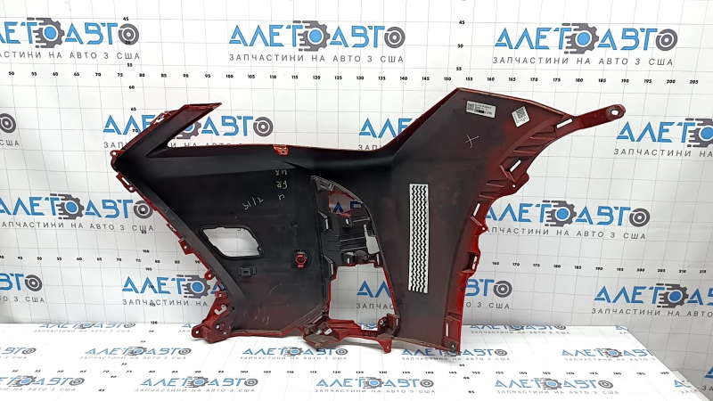 Bara față neaderentă, partea dreaptă, Lexus UX200 UX250h 19-24 F Sport, fără șaibe faruri, pentru senzori de parcare, roșie, crăpături în elemente de fixare, zgârietură