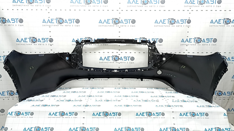 Бампер передний голый Mazda CX-5 22-25 без парктроников, синий, царапины, трещина в креплении