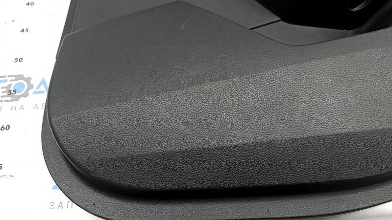 Обшивка двери карточка задняя правая Honda Accord 23-26 кожа черная, подлокотник кожа, вставка пластик, надрыв, потерта