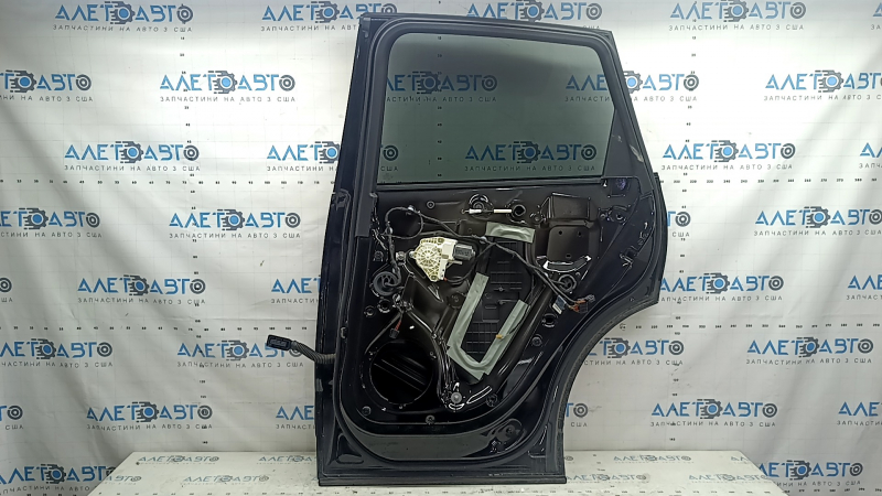 Ansamblu ușă spate dreapta pentru Audi Q5 8R 09-17 fără cheie, negru LY9T, mâner cromat, bare de protecție