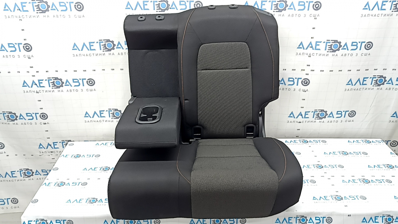 Rândul 2 de scaune din spate, stânga, Honda CRV 23-26, fără airbag, material textil negru cu cusături portocalii, Sport, încrețite
